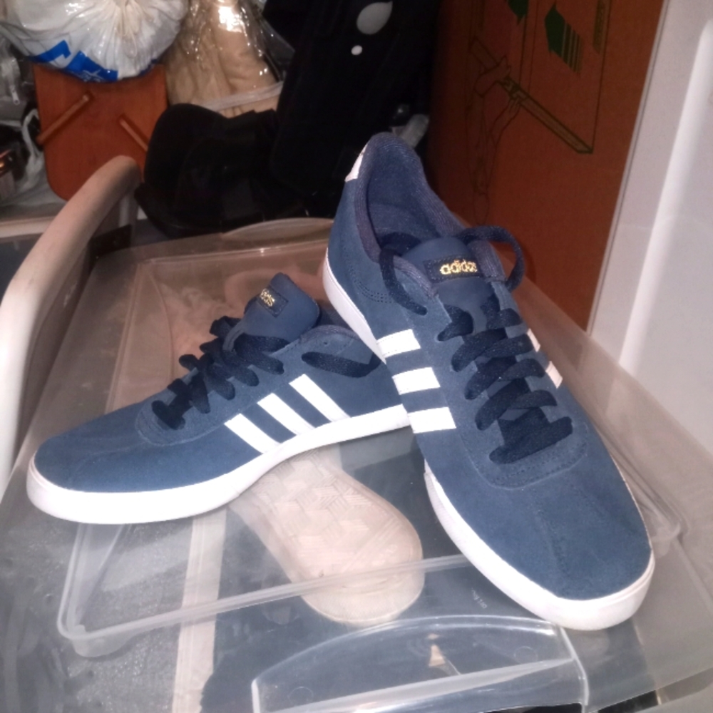 Navy blue. Adidas. Suede leather. Size 9